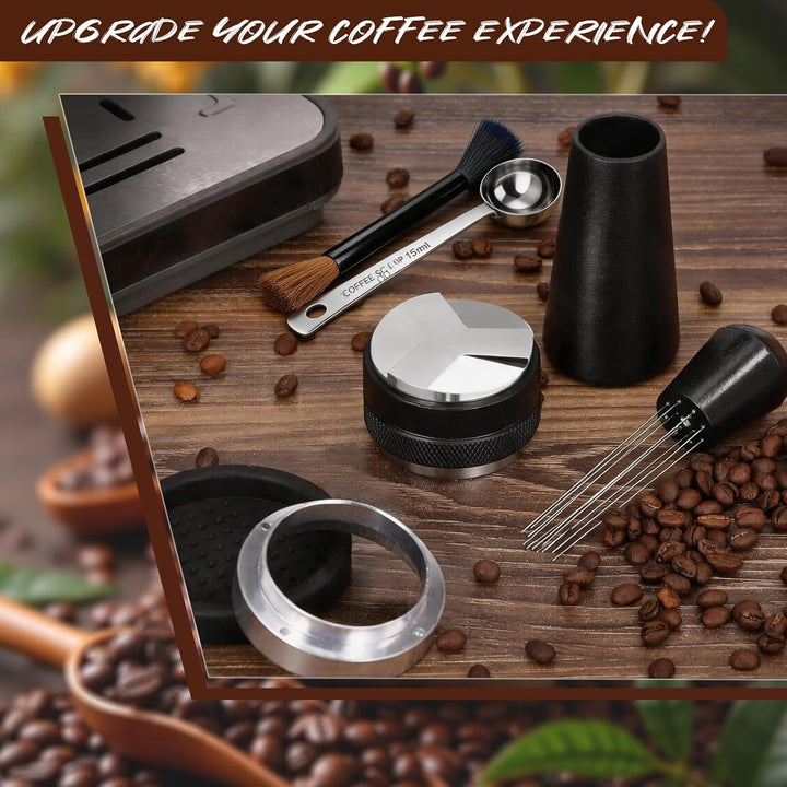 Coffee Distributor, Doppelköpfig Espresso Tamper Set 58 mm, 4 Stk