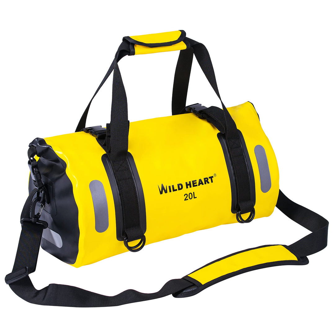 WILD HEART wasserdichte Tasche für Kajakfahren, Camping, Boot, Radfahren 20L 30L 40L 30L Gelb, 30L G