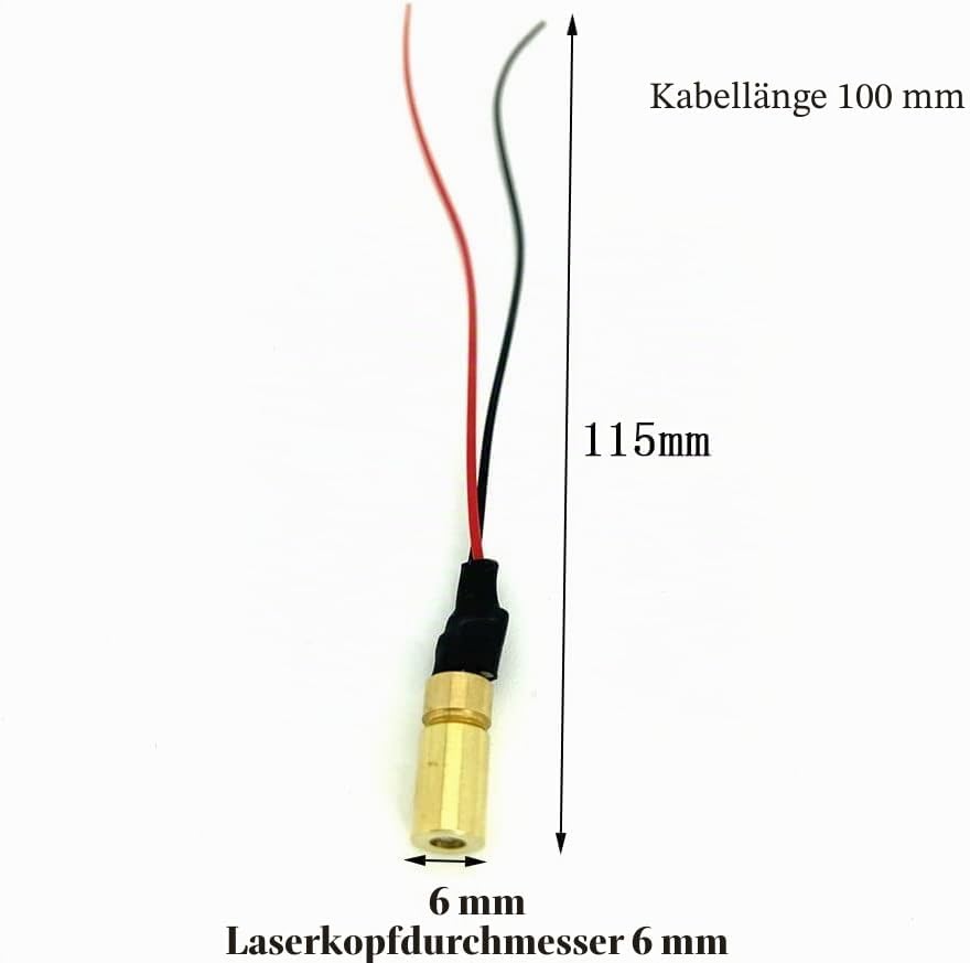 Rotes Lasermodul Gruppenmodul Industrielaser einstellbare Brennweite 6mm Linie-4pack, Linie-4pack