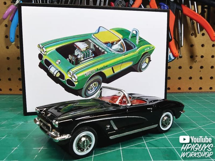 Round2 AMT1318/12 1/25 1962 Chevy Corvette Modellbausatz, Mehrfarbig