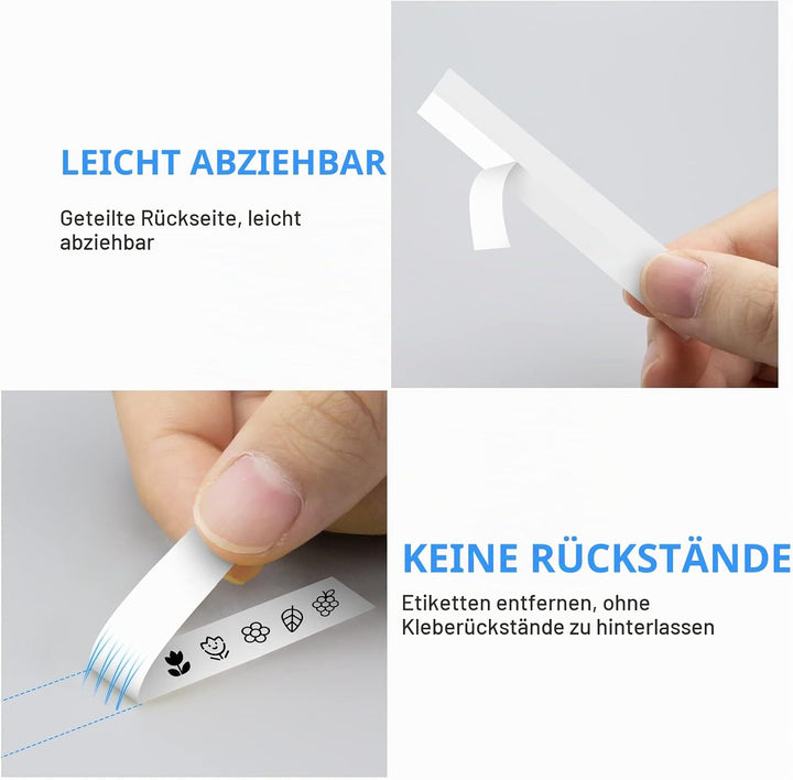 UniPlus 5 Pack Kompatibler 9mm Etikettenband Ersatz für Casio XR-9WE XR-9RD XR-9BU XR-9YW XR-9GN für
