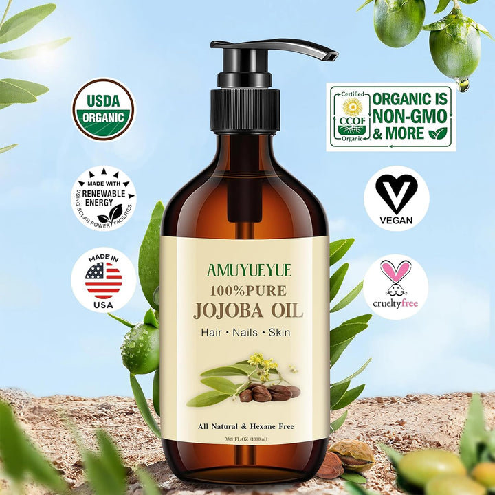 100% Bio Jojobaöl für Haut und Haar 1000ml