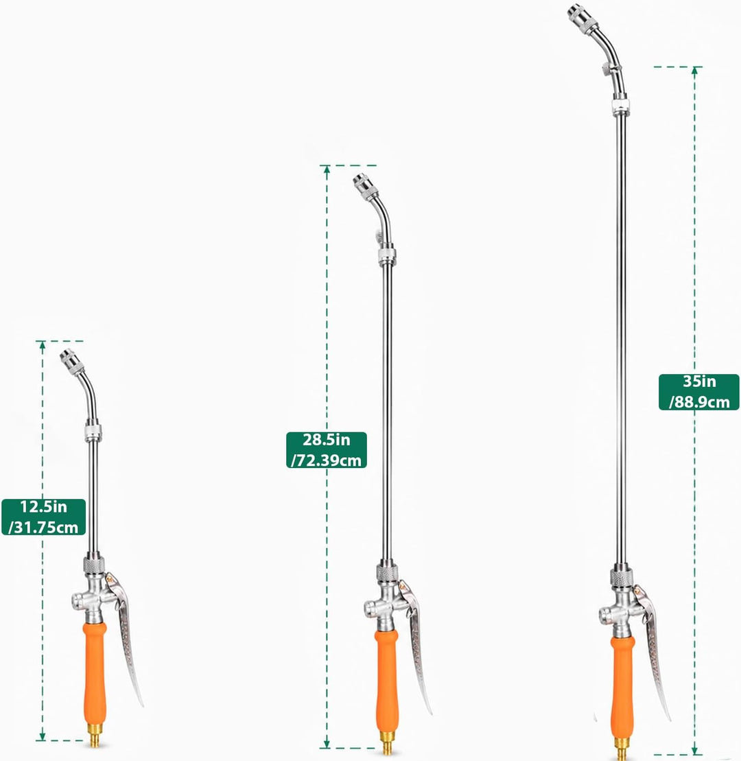 1 Stück Teleskop Sprühstab Aus Metall, Verstellbare Gartenbrause Mit 3 Düsen &amp; Universellem Messing-