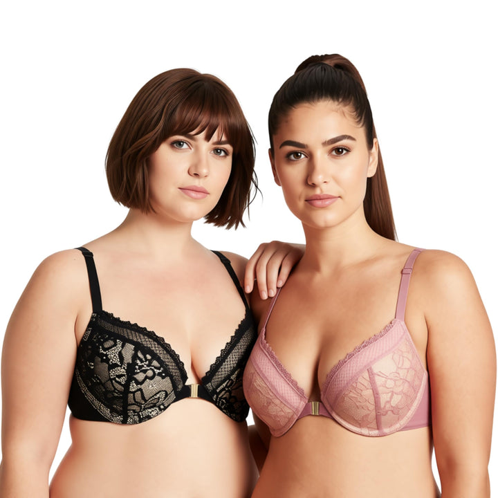 Curve Muse Bügel +1 Tasse Bügel-BHS 70D Black,red Cinnabar (2-pack), 70D Black,red Cinnabar (2-pack)