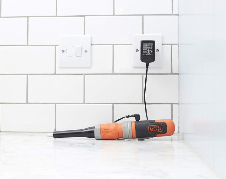 Black+Decker Akku-Stabschrauber (3.6V, 1,5 Ah, mit Schaftverlängerung, perfekt für kleine Schraubarb