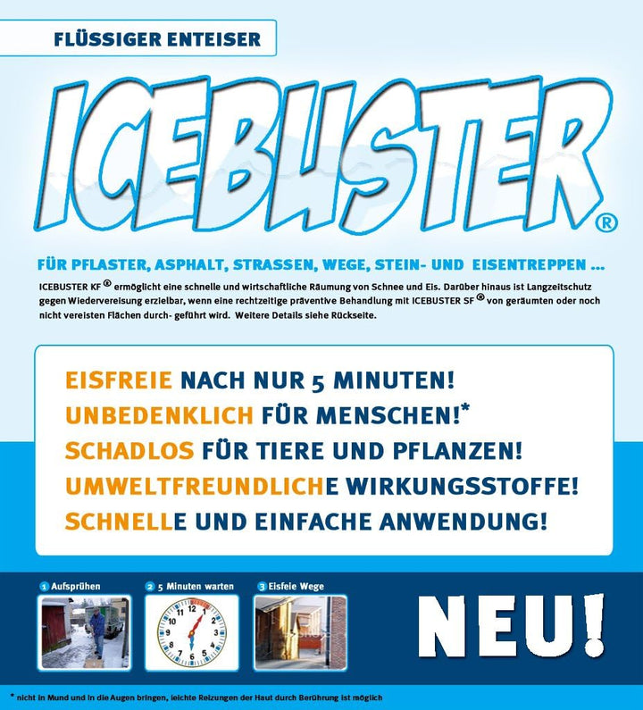 5 Liter Flüssigenteiser + Sprühflasche ICEBUSTER-Starter-Set - salzfrei