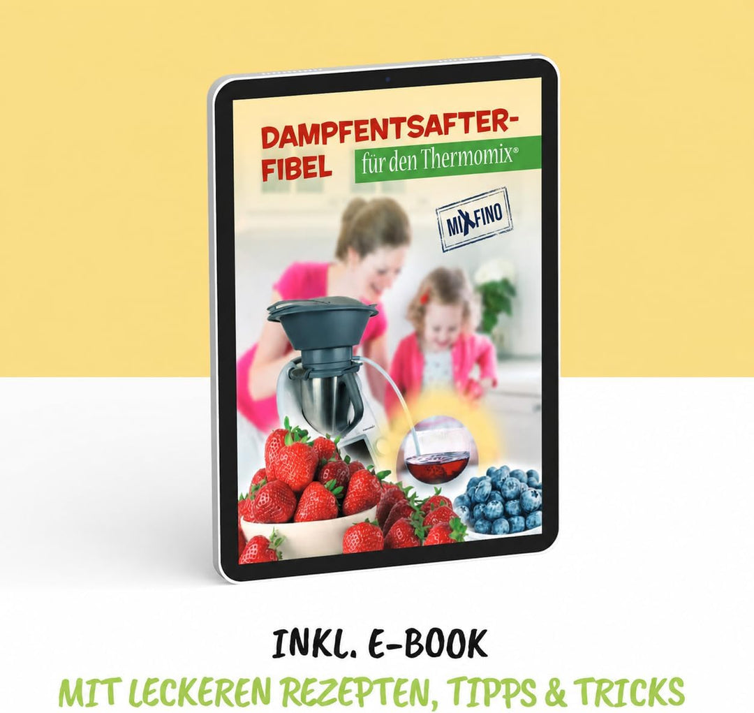 MixFino Dampfentsafter für Thermomix TM7 | Exklusives Entsafter Zubehör für grosse Mengen Obst &amp; Gem