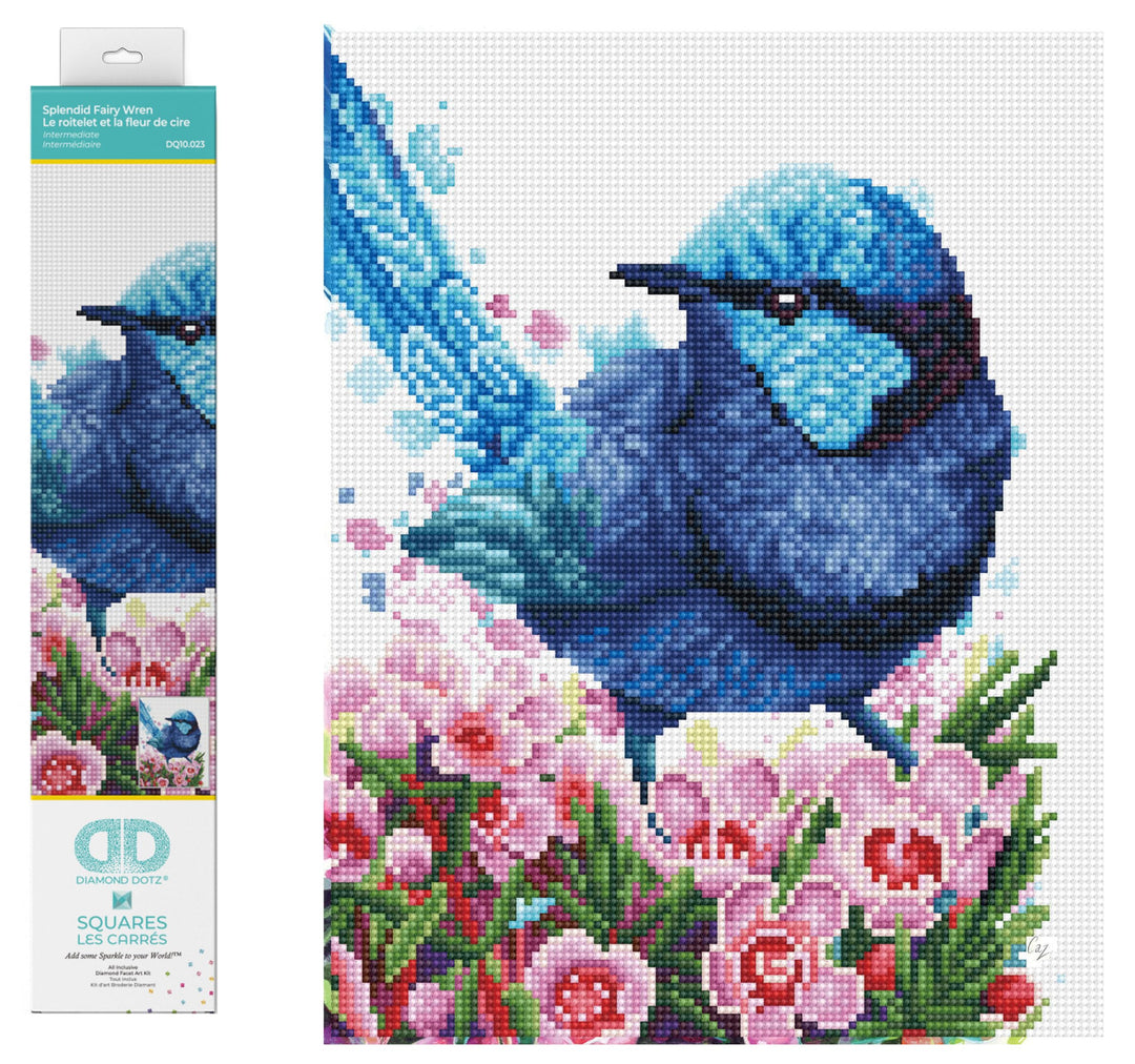 DIAMOND DOTZ 2592518 Original 5D Diamond Painting Squares Set, Feenzaunkönig, DIY Diamant-Malerei-Ki