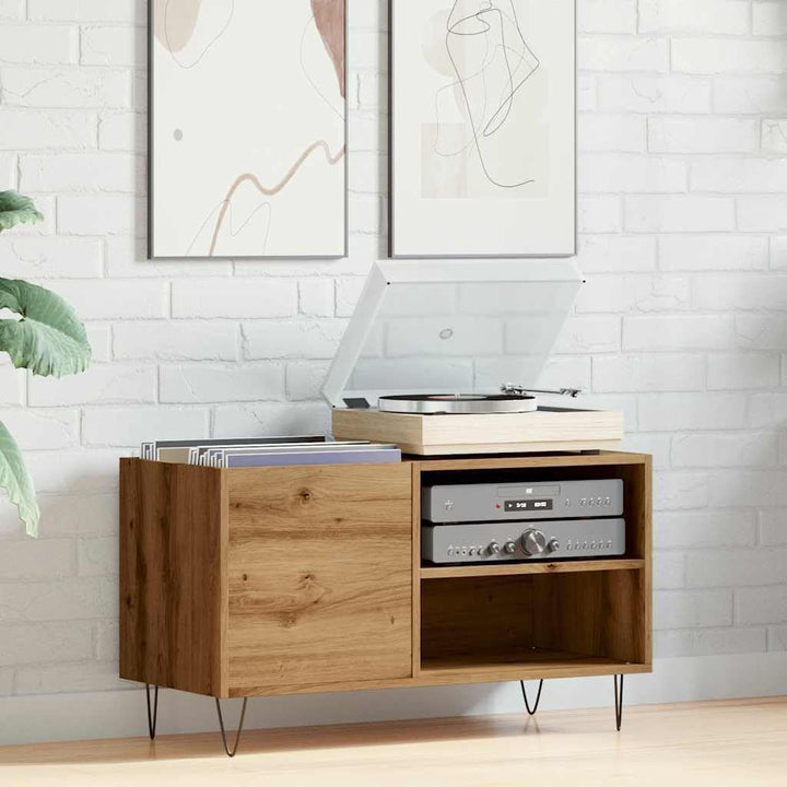 vidaXL Plattenschrank Artisan-Eiche 84,5x38x48 cm Holzwerkstoff Eiche Handwerklich, Eiche Handwerkli