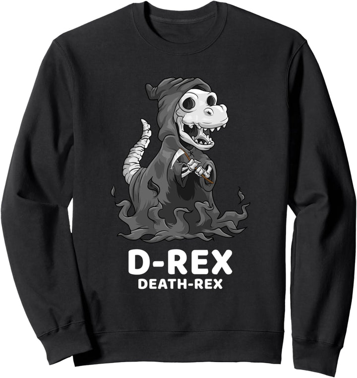 Death-Rex lustiger Tod T-Rex Sensenmann Halloween Sweatshirt