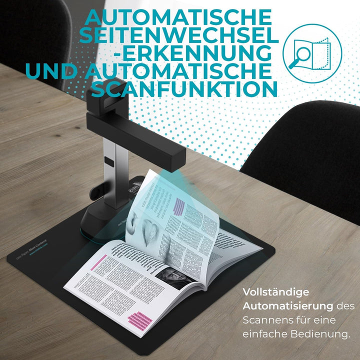 IRIScan Desk Scanner buchscanner, OCR Dokumentenscanner 8MP - 12MP extrapoliert Visualizer -v6: PDF-