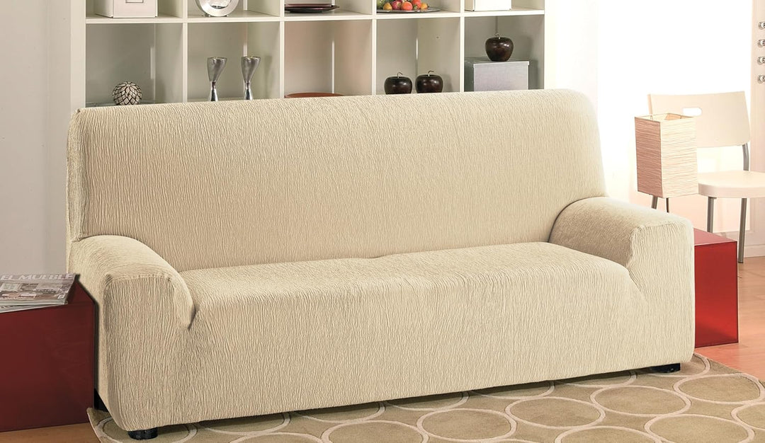 Martina Home Elastischer Sofabezug Modell Emilia 3 Plätze beige, 3 Plätze Beige
