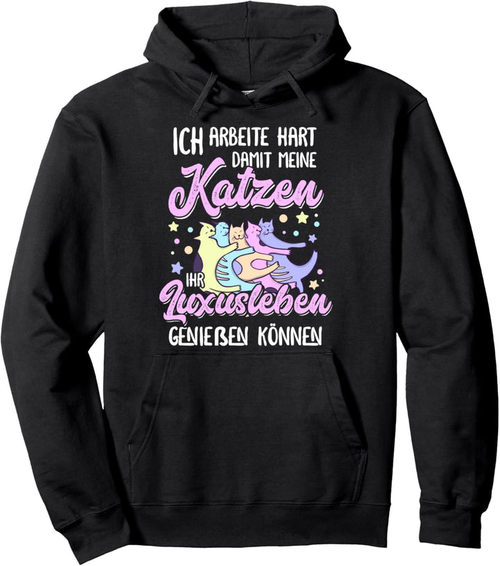 Katzenhalter Geschenk Katzenmama Spruch Katzenliebe Katzen Pullover Hoodie