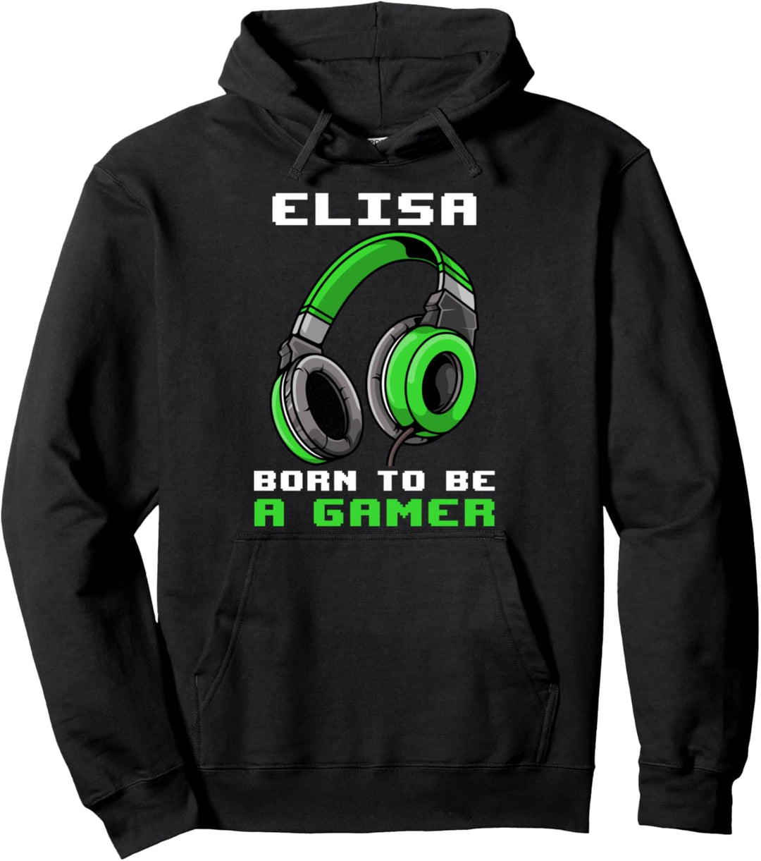 Elisa - Born To Be A Gamer - Personalisiert Pullover Hoodie