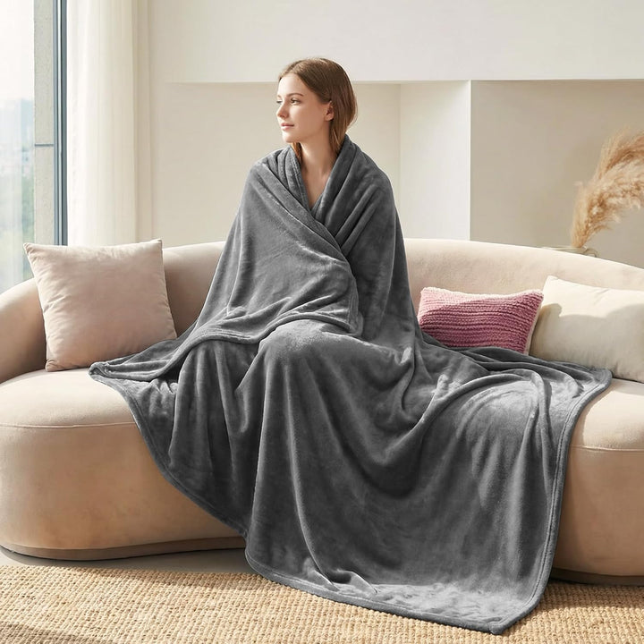 CozyLux Kuscheldecke Flauschig Decke 230x270 cm Grau, 230x270 cm Grau
