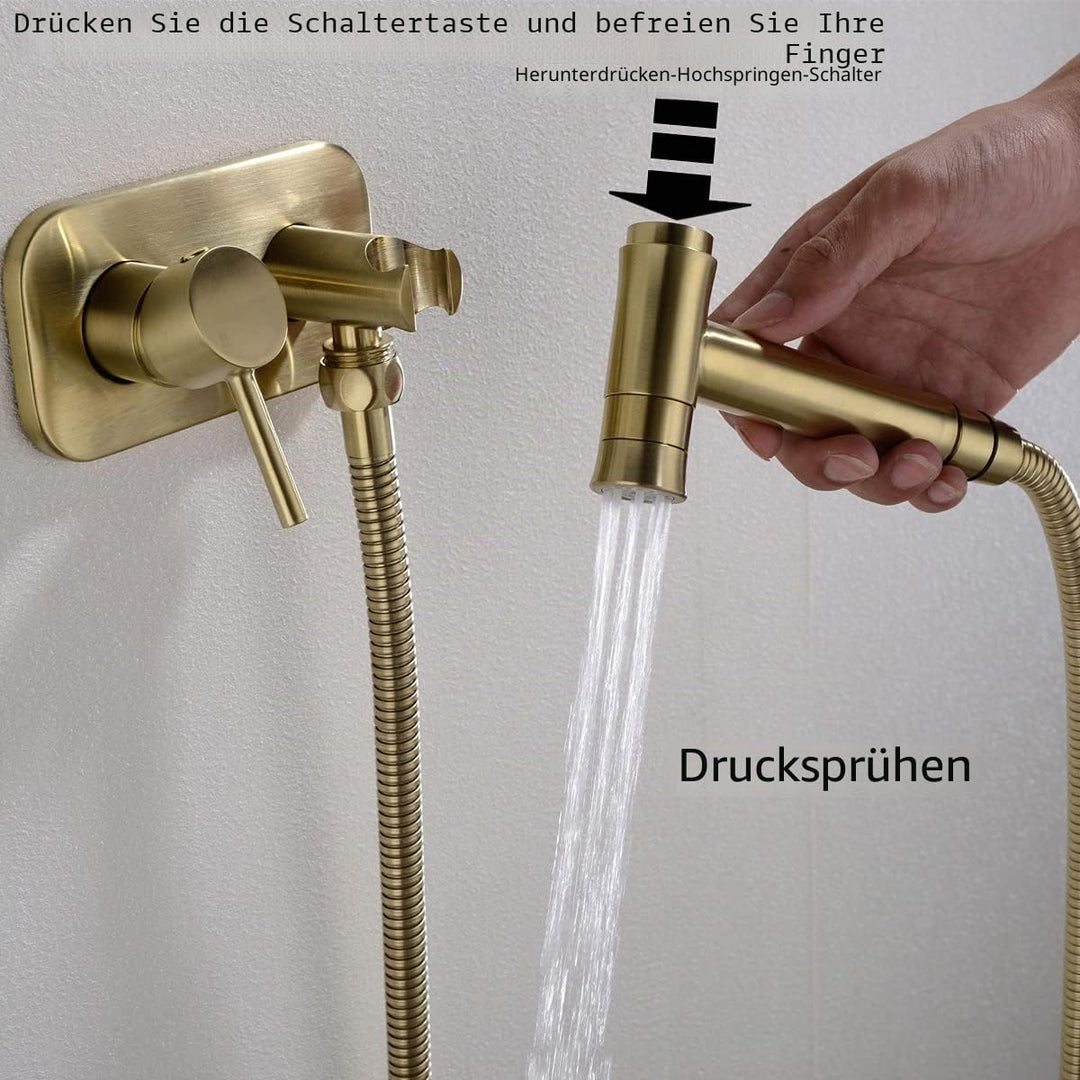 TRUSTMI Badezimmer Verdecktes Heiss- und Kalt-Bidet-Sprüh-Set, Handsprüher Shattaf Warmwasser-WC-Auf