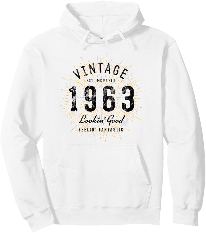 Vintage Geburtstag geboren 1963 Pullover Hoodie