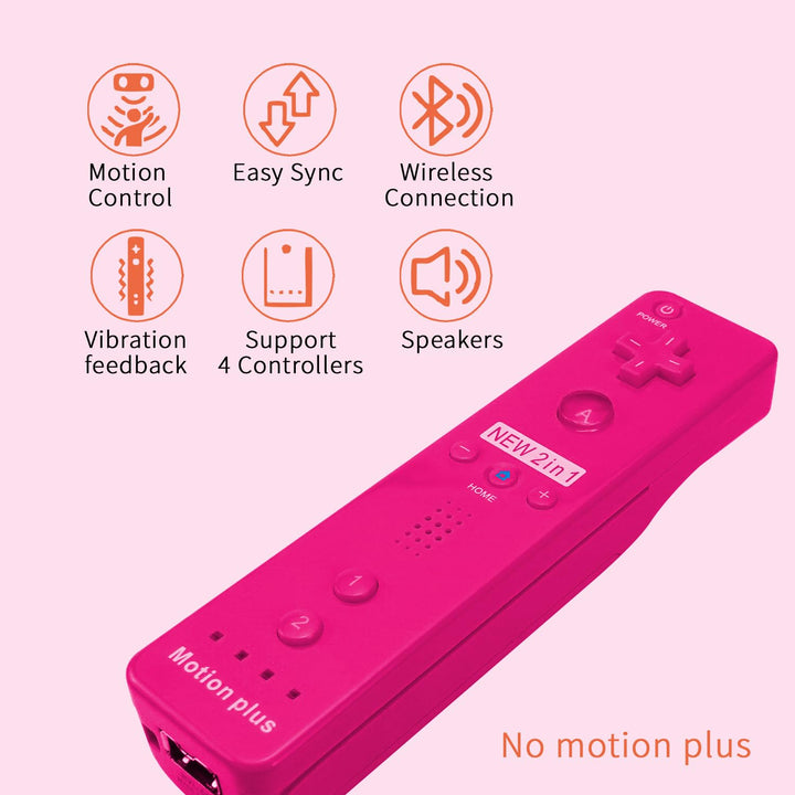 QUMOX 2-in-1-Controller für Wii, Nunchuck-Controller, Fernbedienungs-Konsole, eingebauter Motion Plu