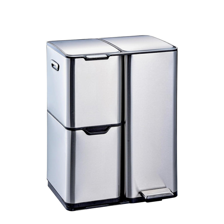 HTI living Abfalleimer Mülltrennsystem mit 3 Behältern Mülleimer 60 Liter