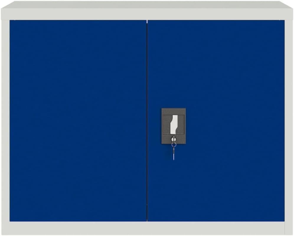 Cozynest Aktenschrank, Büroschrank mit Einlegeboden, Abschliessbar Metallschrank Schrank mit Türen,