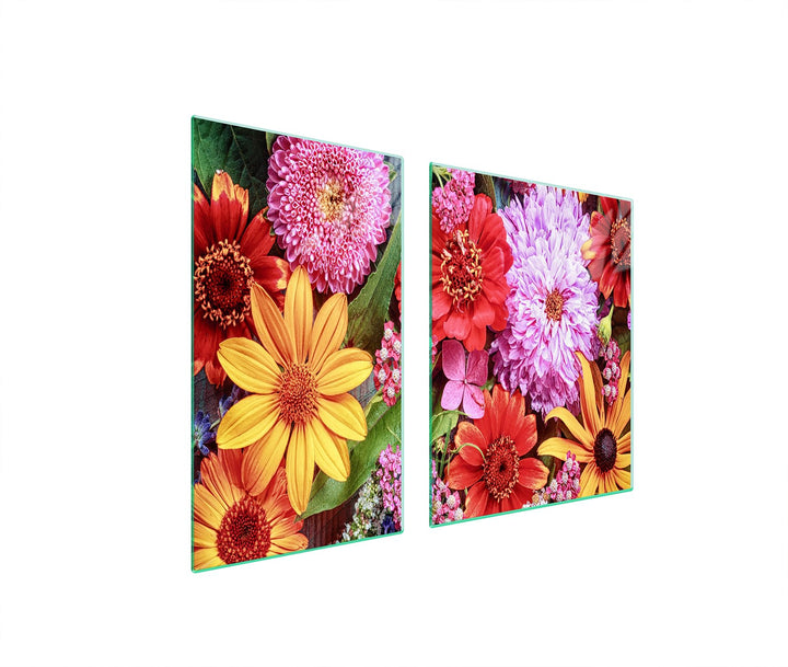 TMK ArtDeko Herdabdeckplatte 2 Teilig 40x52 + 60x52 cm - Spritzschutz Herdabdeckung – Herdschutz aus
