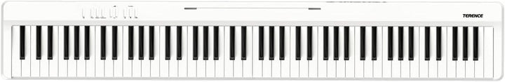 TERENCE E Piano 88 Tasten Weiss, Keyboard Piano mit Halbgewichtet, Faltbares Klavier mit Aufnahme un