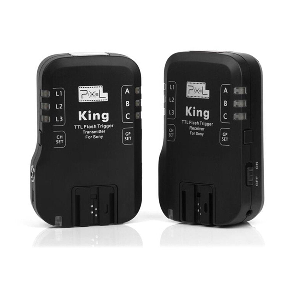 Pixel King P-TTL Funkblitzauslöser (für Sony) schwarz, schwarz