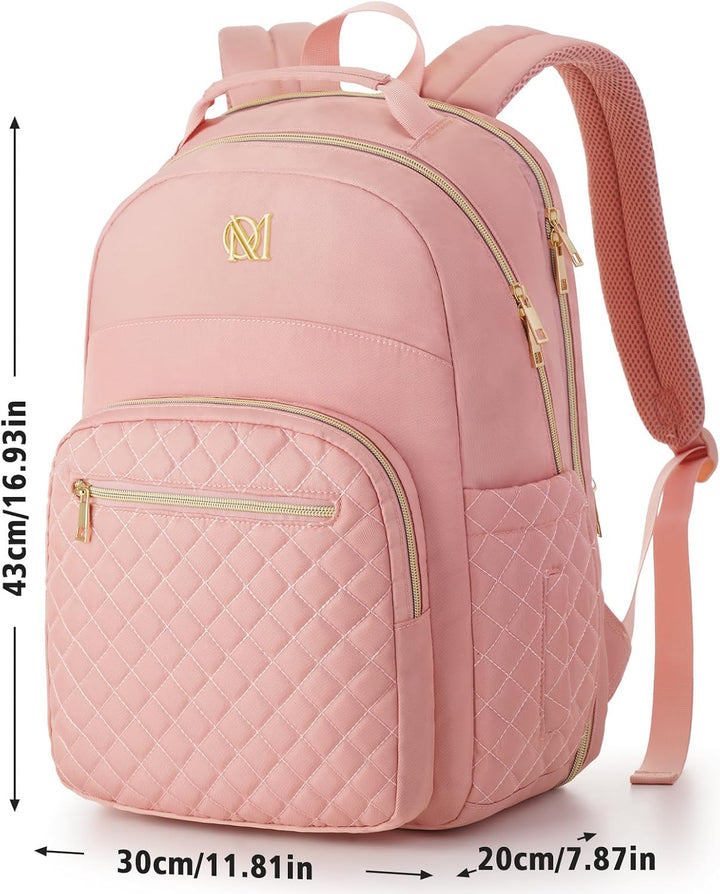 RJEU Schulrucksack Mädchen Teenager,Schule Rucksack Damen mit 15,6 Zoll Laptopfach für Student Uni S