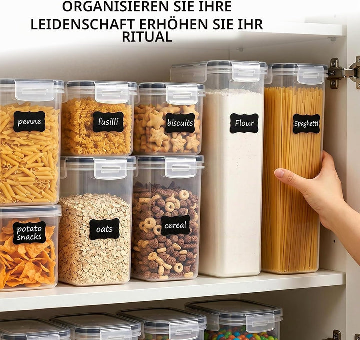 36 Stück Vorratsdosen mit Deckel Luftdicht,Aufbewahrungsbox mit Deckel,BPA-frei, Transparenter Kunst