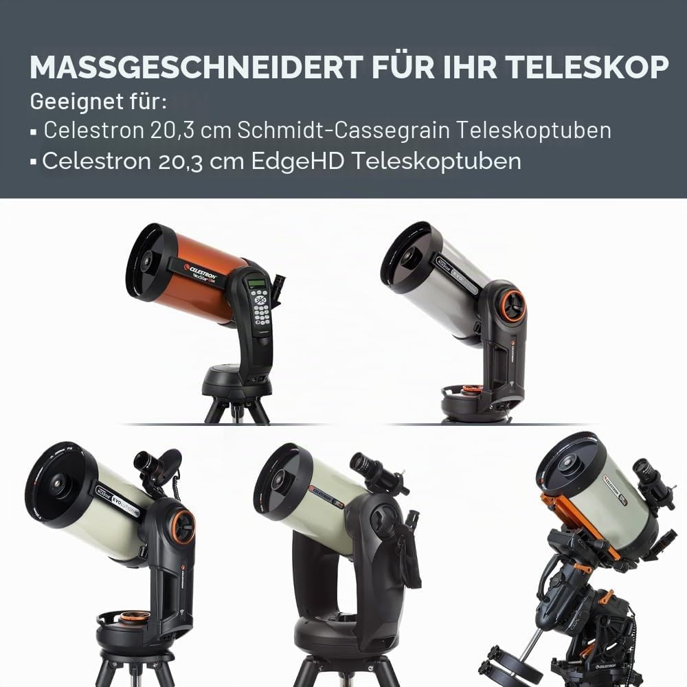 Celestron 94244 EclipSmart Teleskopfilter für Sonnenfinsternisse – ISO 12312-2 konform, sichere Pass