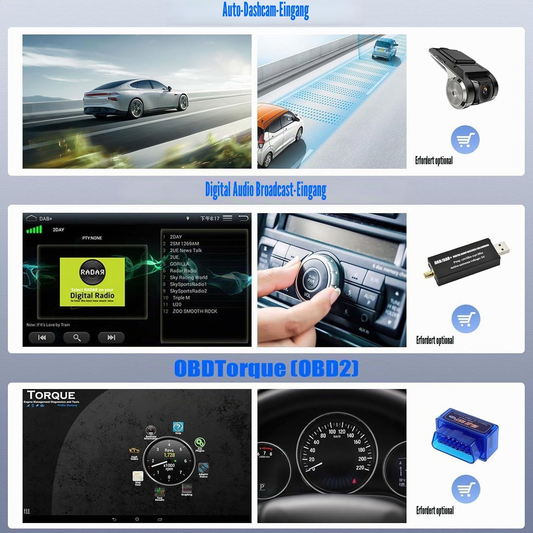 SIXTOP 2G+64G Android 13 Autoradio mit Bluetooth für BMW 1 Series E81 E82 E87 E88 2004-2012 mit Carp