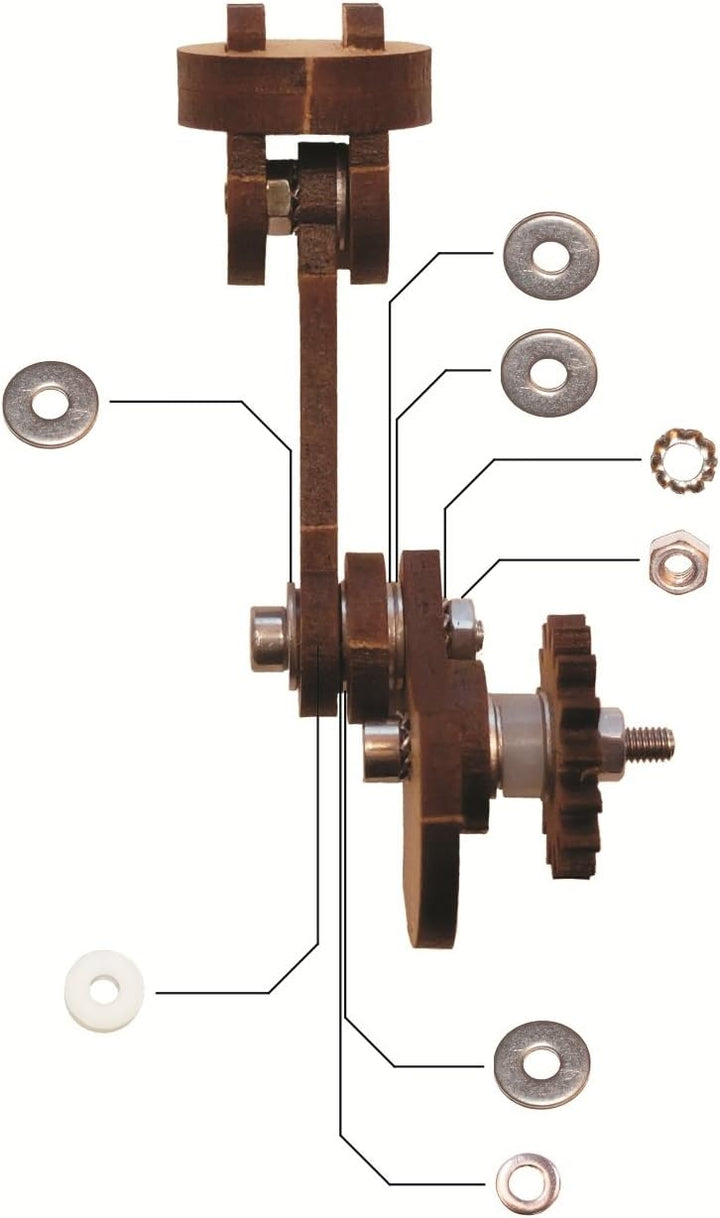 YouMake Viertaktmotor Holzbausatz - Klebefrei - Umweltfreundliche und Soziale Produktion aus Deutsch
