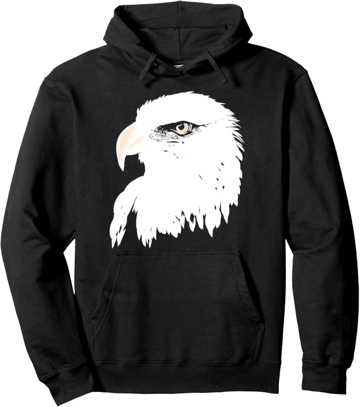 Süsser Weisskopfseeadler handgezeichnete Skizze künstlerisch Pullover Hoodie