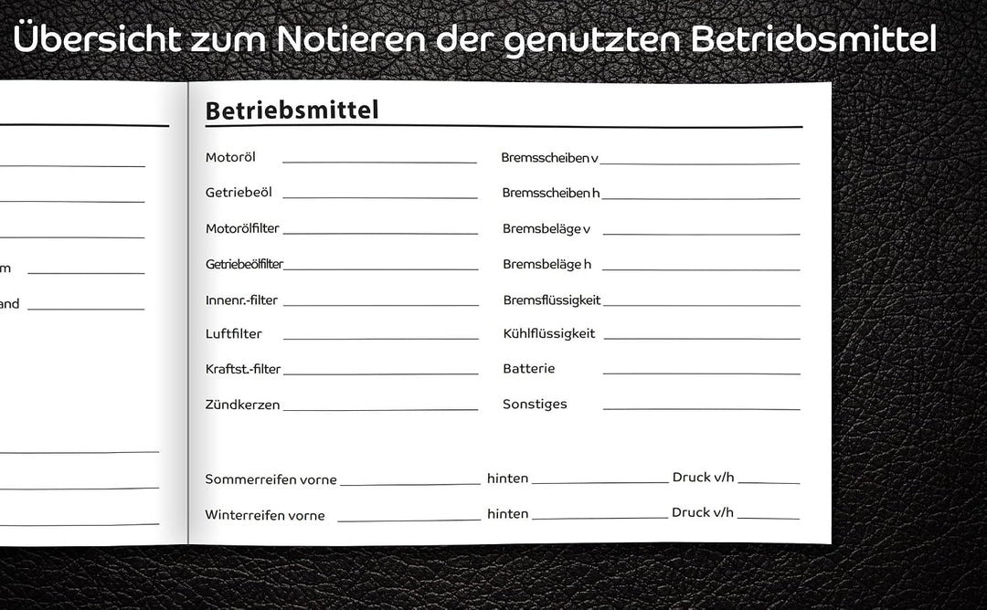 Serviceheft für Kraftfahrzeuge | Universal | Scheckheft für alle Auto Marken und Modelle | Für Neu-