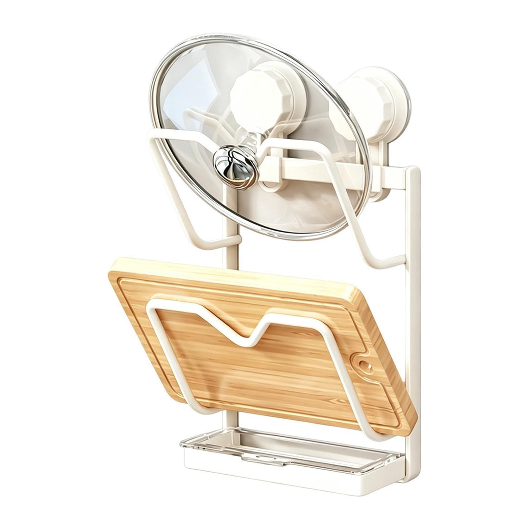 Topfdeckel-Organizer mit Abtropfschale