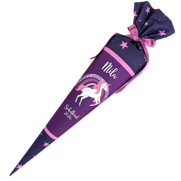 Deine Schultüte aus Stoff Kuschel Velvet Wunschmotiv individualisierbar mit Wunschname personalisier
