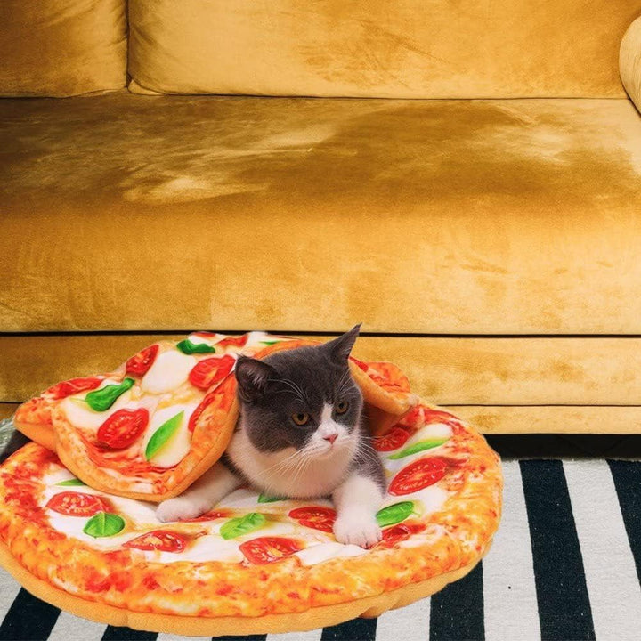 Komfort Pizza Katze Matte Weich Warm Hunde Schlaf Bett Matte Katze Decke Pochierte Ei Neuheit Schlaf
