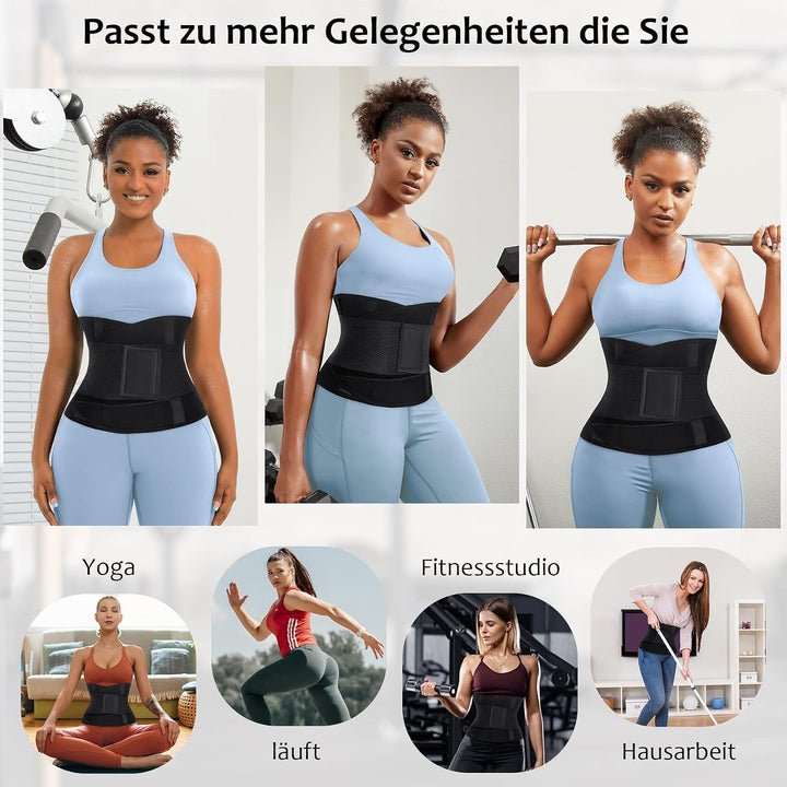 Junlan Bauchweggürtel Korsett Damen Bauchweg Schwitzgürtel Zum Waist Trainer Damen Neopren Gürtel Sa