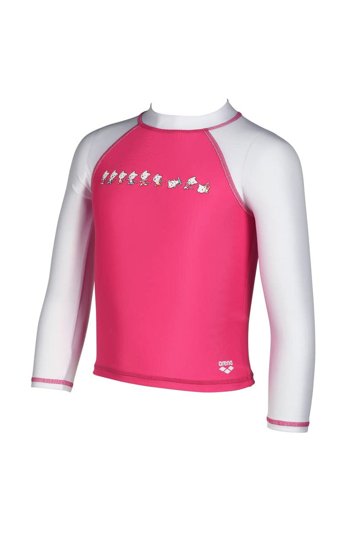 ARENA Unisex Kinder Friends Kids Uv L/S Tee Shirt 92 Freak Rose-white, 92 Freak Rose-white