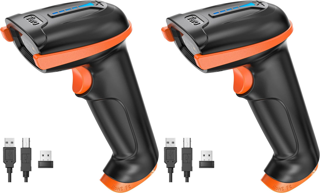 Tera Barcode Scanner 1D 2D QR Wireless Kabellos 2,4 GHz + Wired USB 2,0 Kabelgebunden Handscanner Ba