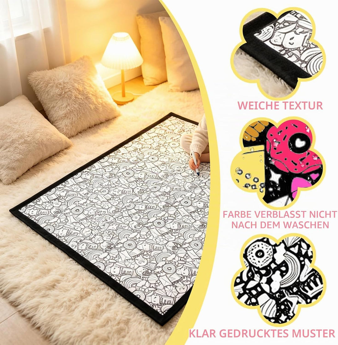 DIY Maldecke,DIY-Maldecke 150 x 125 cm,Färben Sie Ihre eigene Decke
