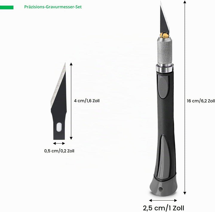 FOSHIO 2 Stück Skalpell Messer Set Bastelmesser SkalpellSet Basteln mit 20 pcs Ersatzklingen und Sch