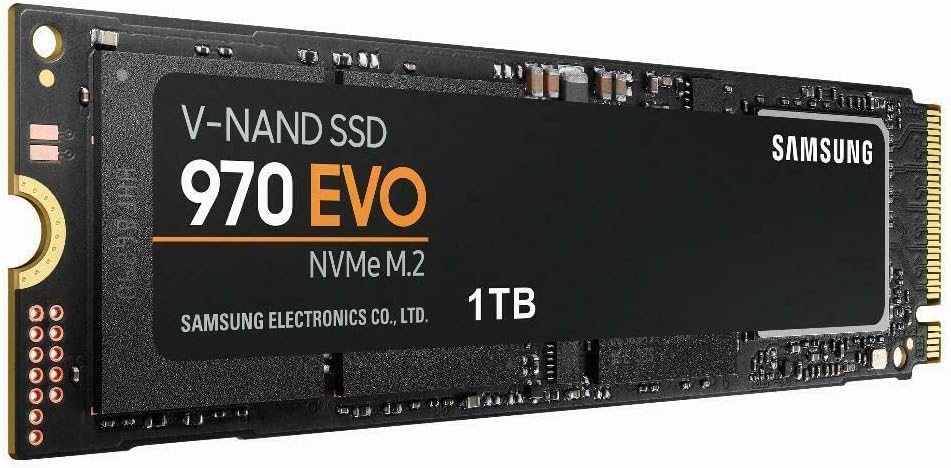 Samsung MZ-V7E1T0BW 970 EVO 1 TB NVMe M.2 Interne SSD Schwarz 1TB 970 EVO, 1TB 970 EVO