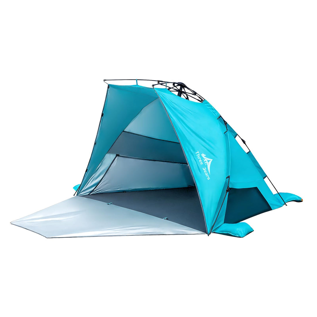 Three Bears Pop-Up-Strandzelt – UV-Schutz LSF 50+, leichte und tragbare Cabana für 3–4 Personen, ein