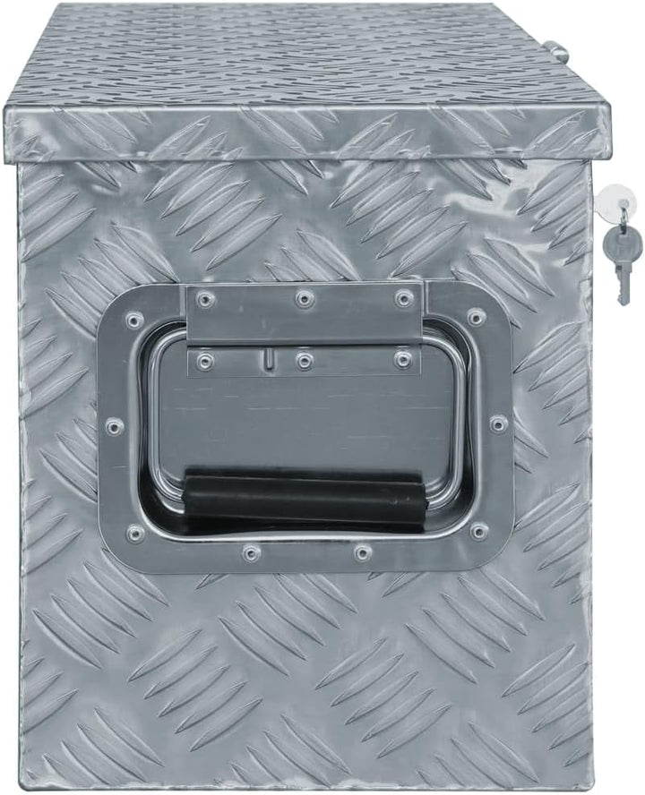 vidaXL Aluminiumkiste 76,5x26,5x33cm Alu Box Koffer Werkzeugbox Transportkiste 76.5 x 26.5 x 33 cm S