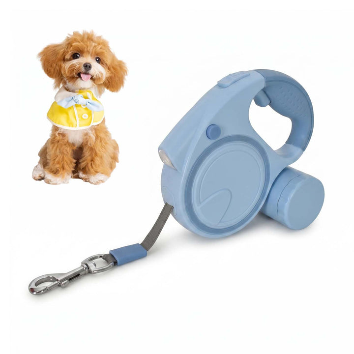 Hundeleine mit LED 5m, Rollleine für Hunde bis 10-25kg, Hundeleine Ausziehbar mit rutschfest Griff,