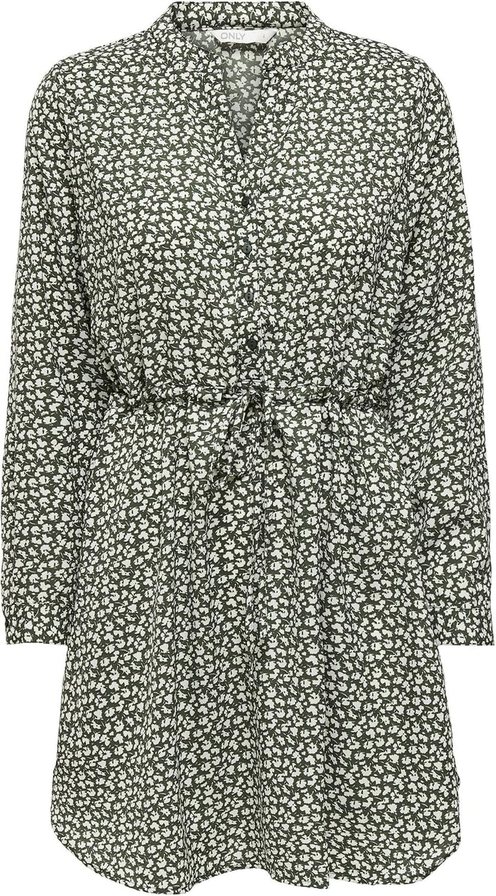 ONLY Damen Kleid 15200543 XXS Blue Indigo/Aop:black Leo, XXS Blue Indigo/Aop:black Leo