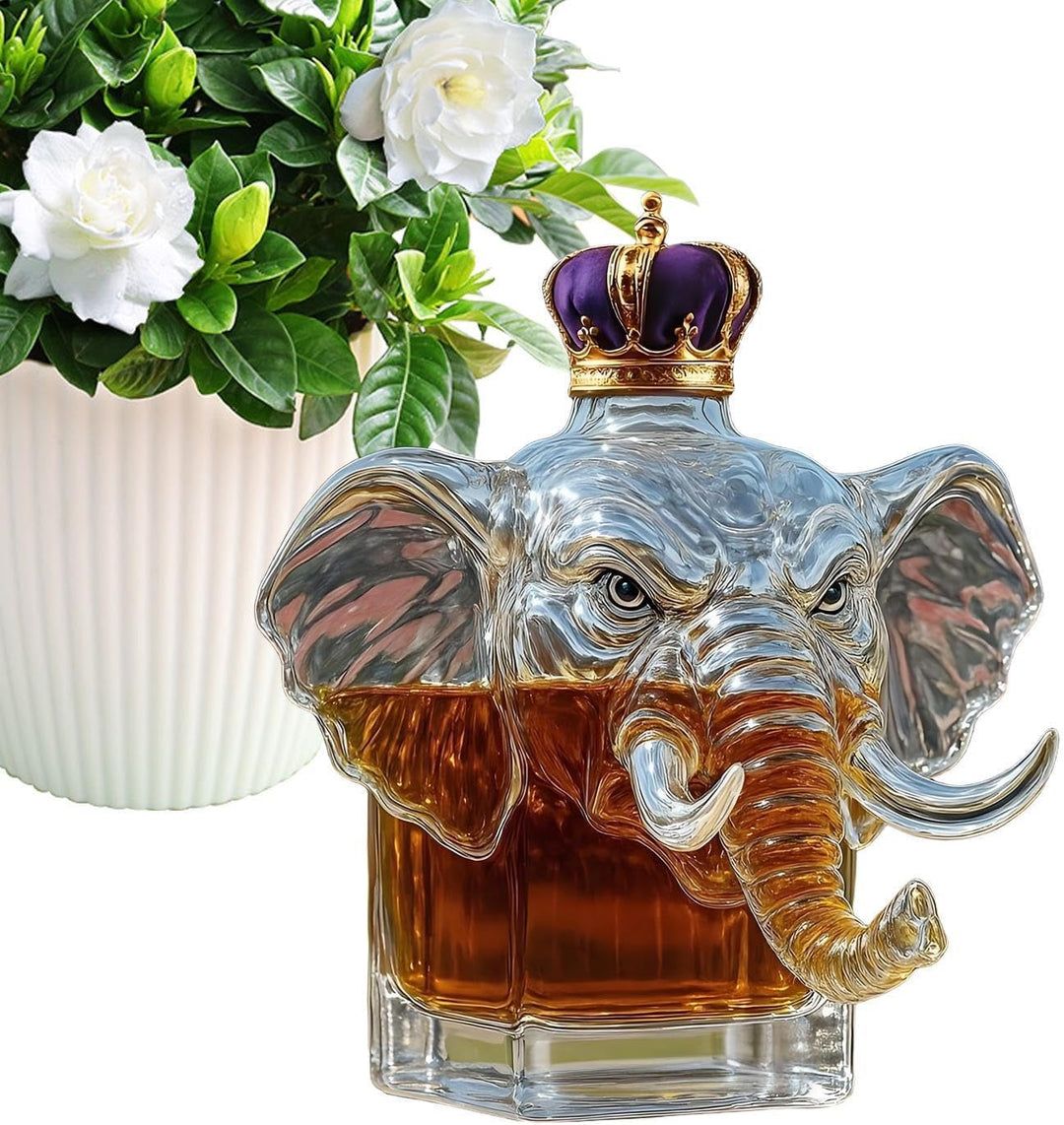 Tier Whiskyflaschen | Lustiges Tier Elefant Glas Whisky Flasche | Hochtransparenter Getränkebehälter