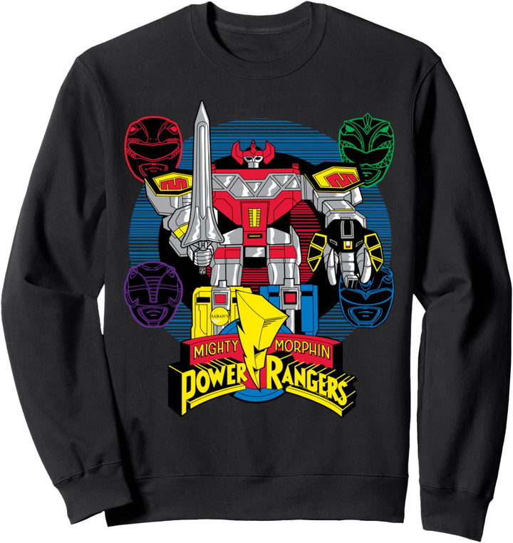 Power Rangers Logo Megazord mit vier Köpfen Sweatshirt
