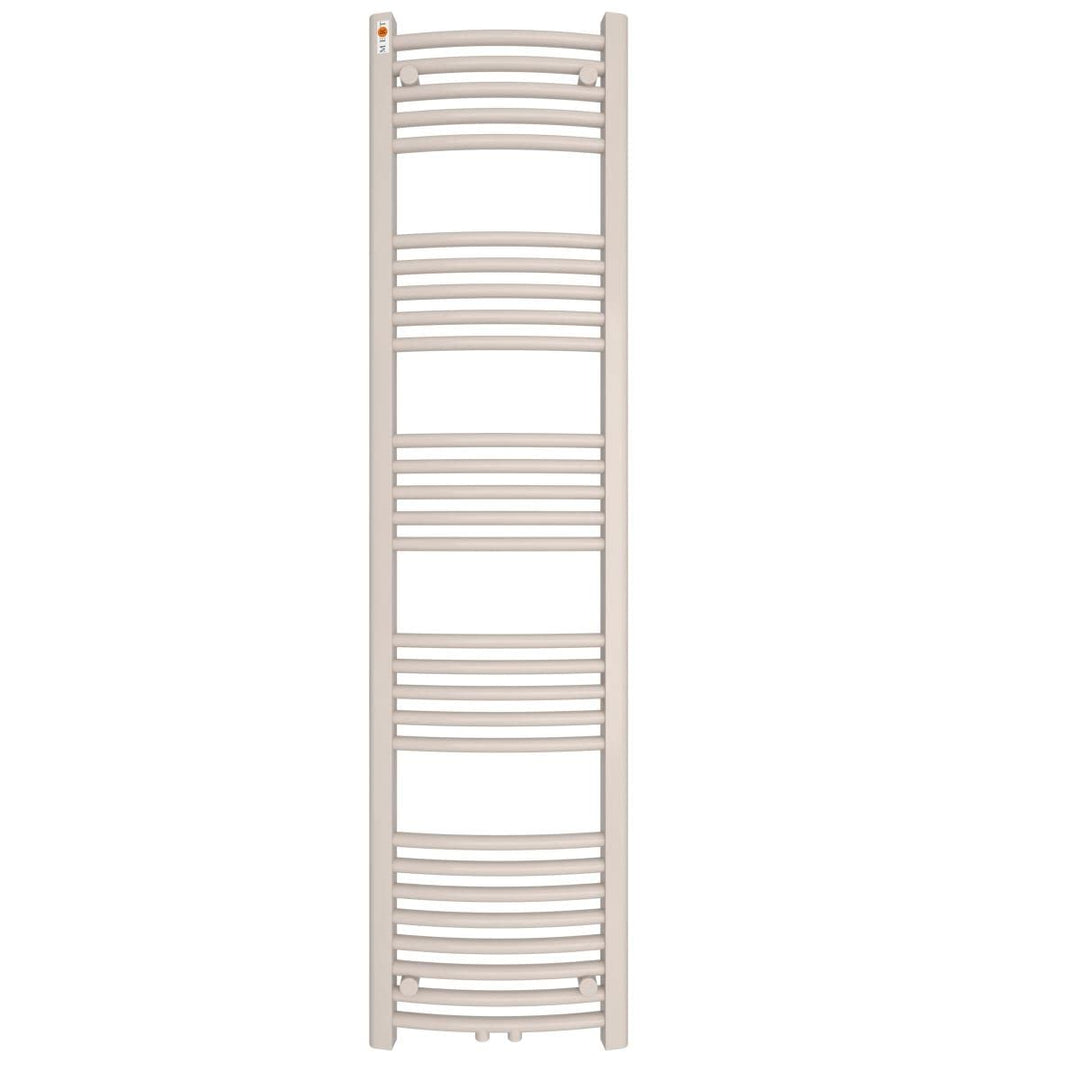 MERT Comfort Badheizkörper 400x1600mm Mittelanschluss verchromt im Kupfer/Nickel Bad gebogene Querro